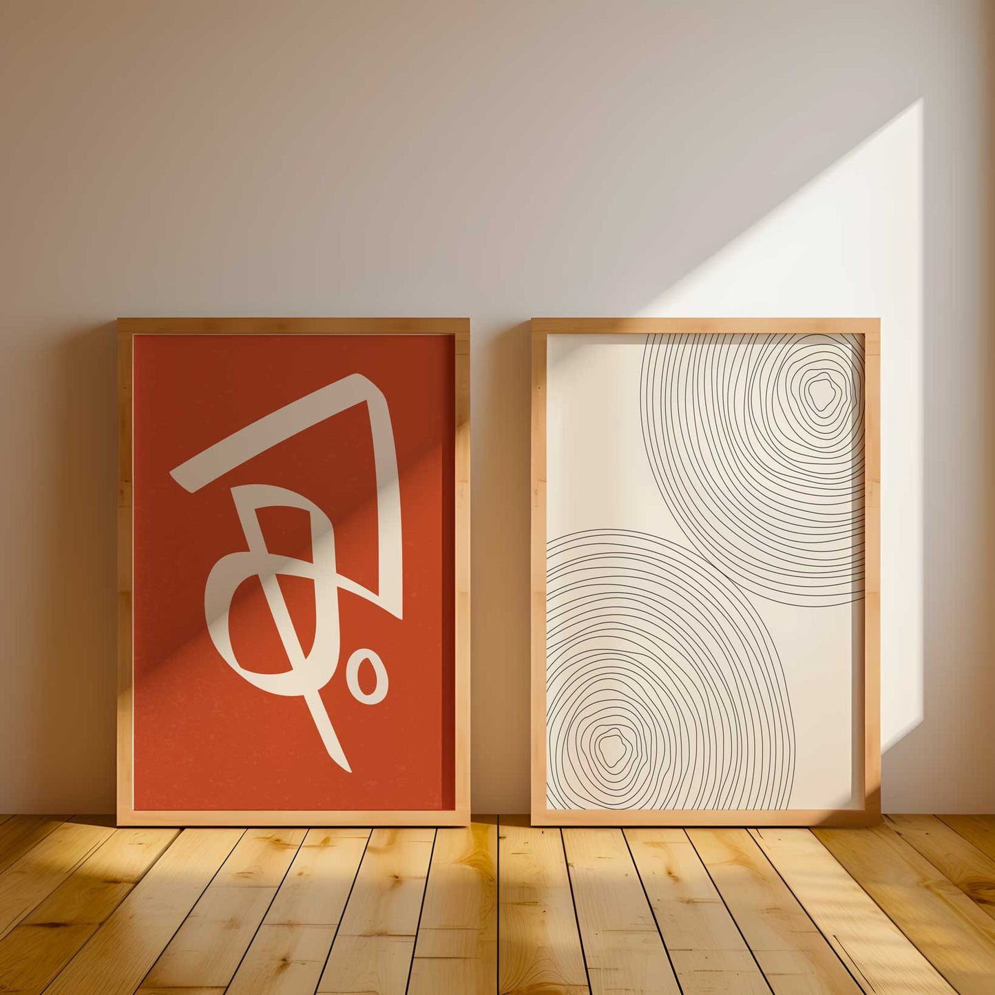 Duo Set | Terracota Abstract Signs