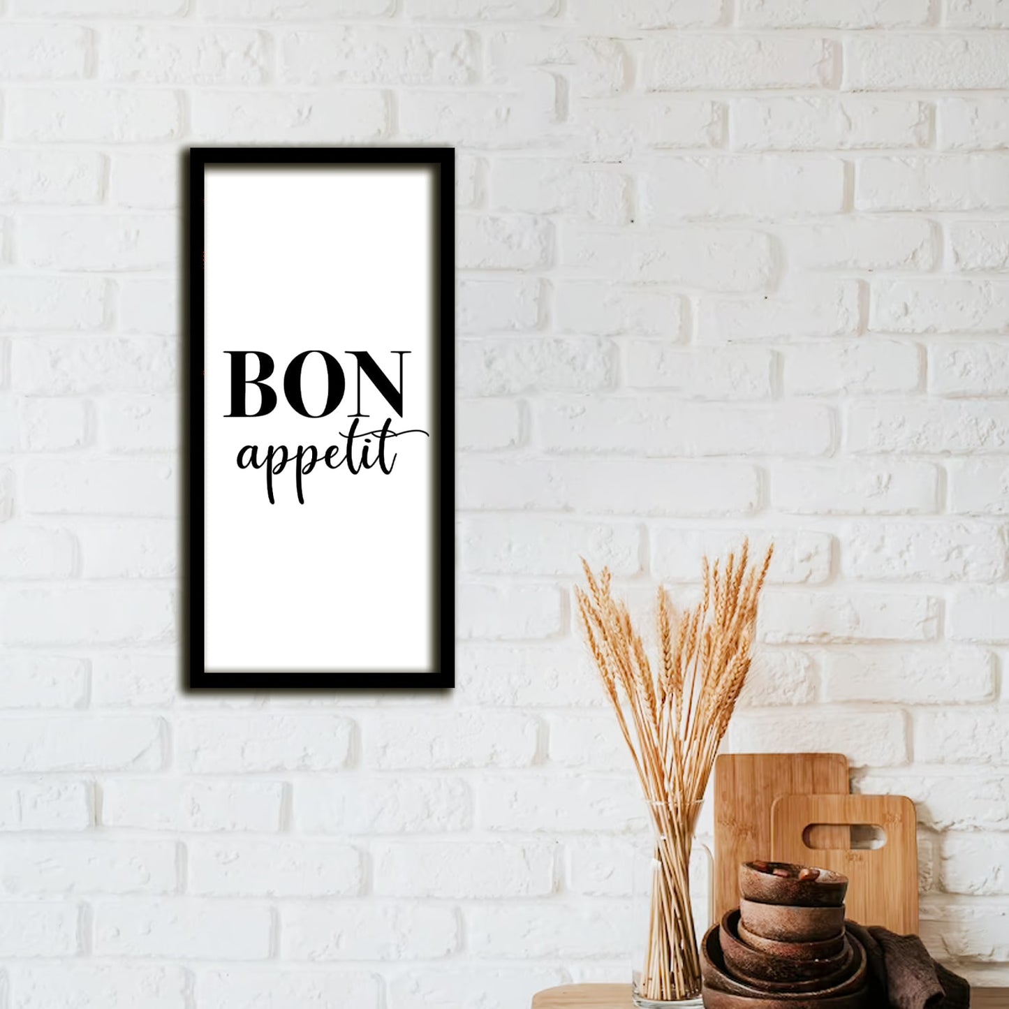 Cuadro para decorar cocina con el texto Bon Appetit