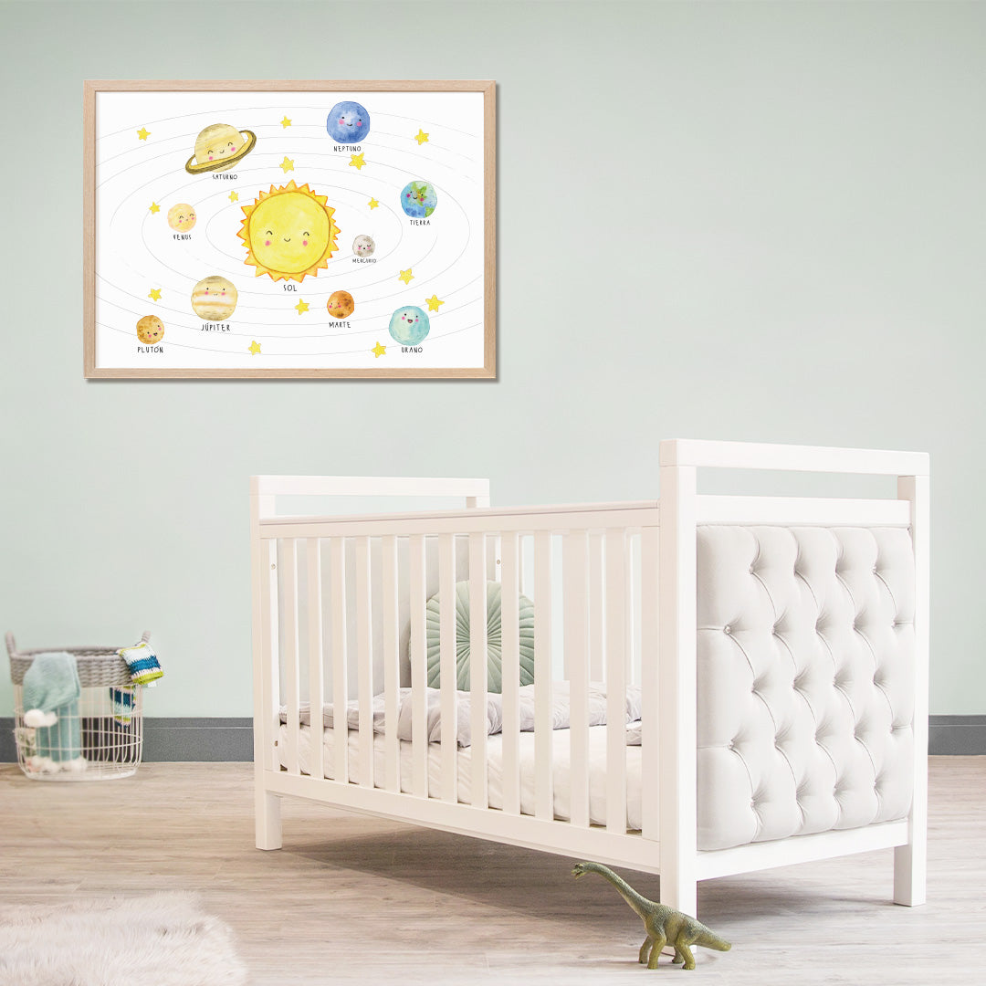 Decora el cuarto de tu bebé con un bello cuadro decorativo en madera.