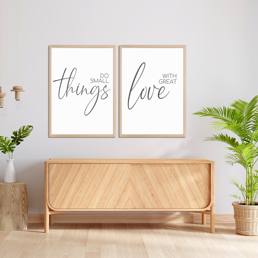 Duo Set | Do Small Things With Love Signs