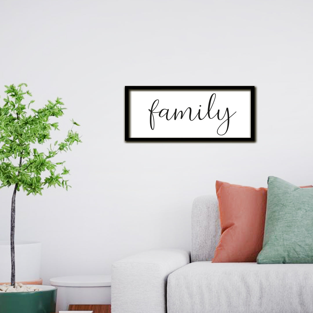 Cuadro decorativo para pared con la palabra Family