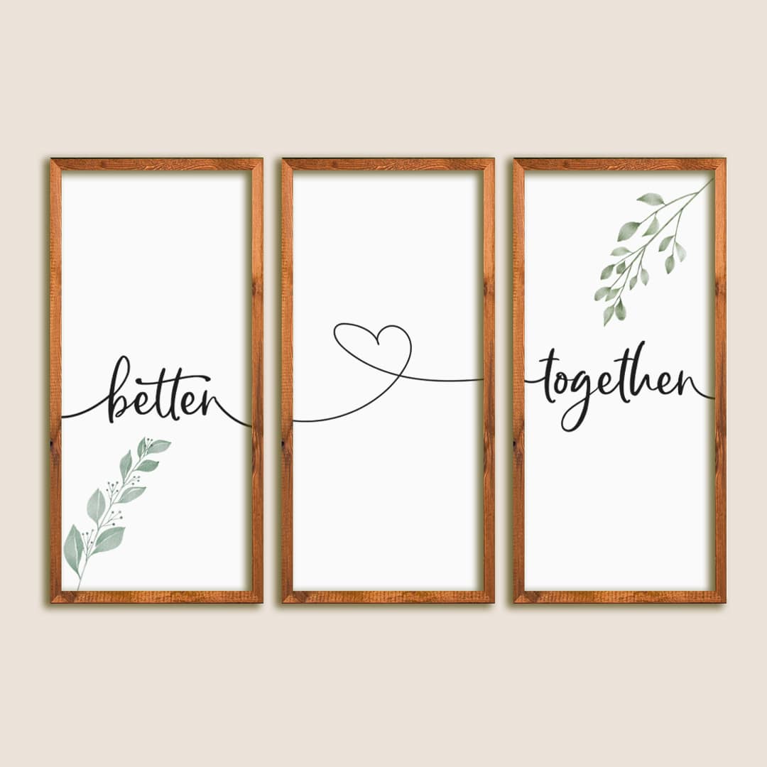 Trio Set | Better Together Wooden Signs