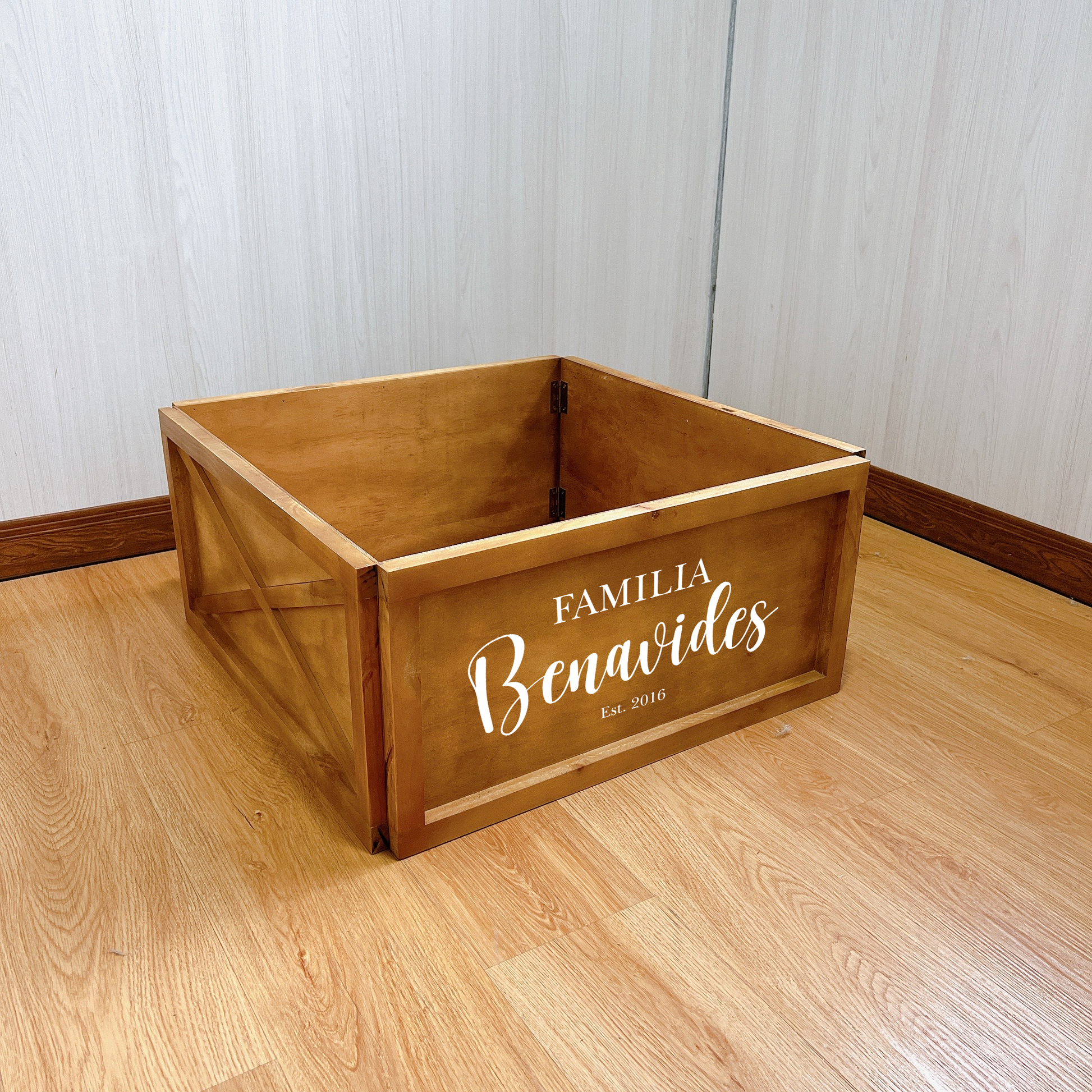 Decoración navideña rústica de madera para base de árbol